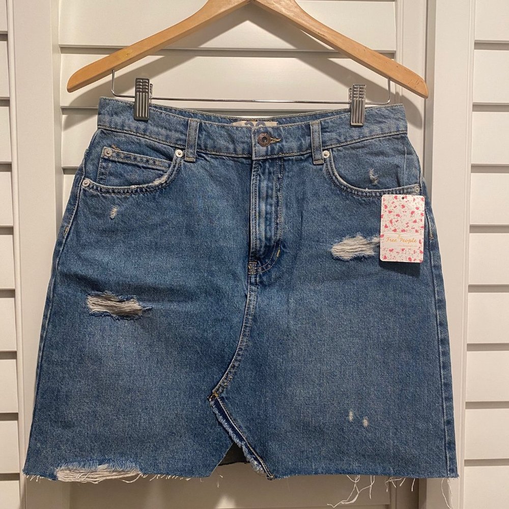 Free People Jean skirt